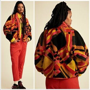Free People Hit The Slopes Jacket Geometric Print Size large NWT